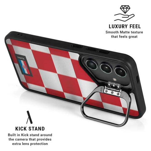 Croatia Soccer Flag Galaxy S24 FE Kickstand Case